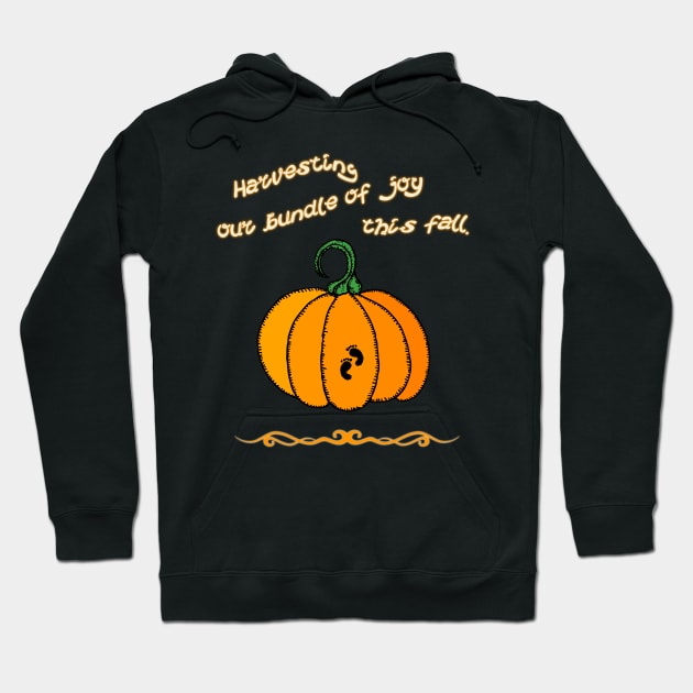Fall Baby Announcement, Harvesting Our Bundle of Joy!l Hoodie by YeaLove